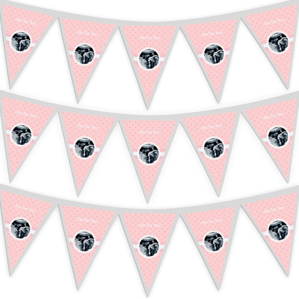 Personalised Pink Spot - 3m Fabric Photo Bunting 
