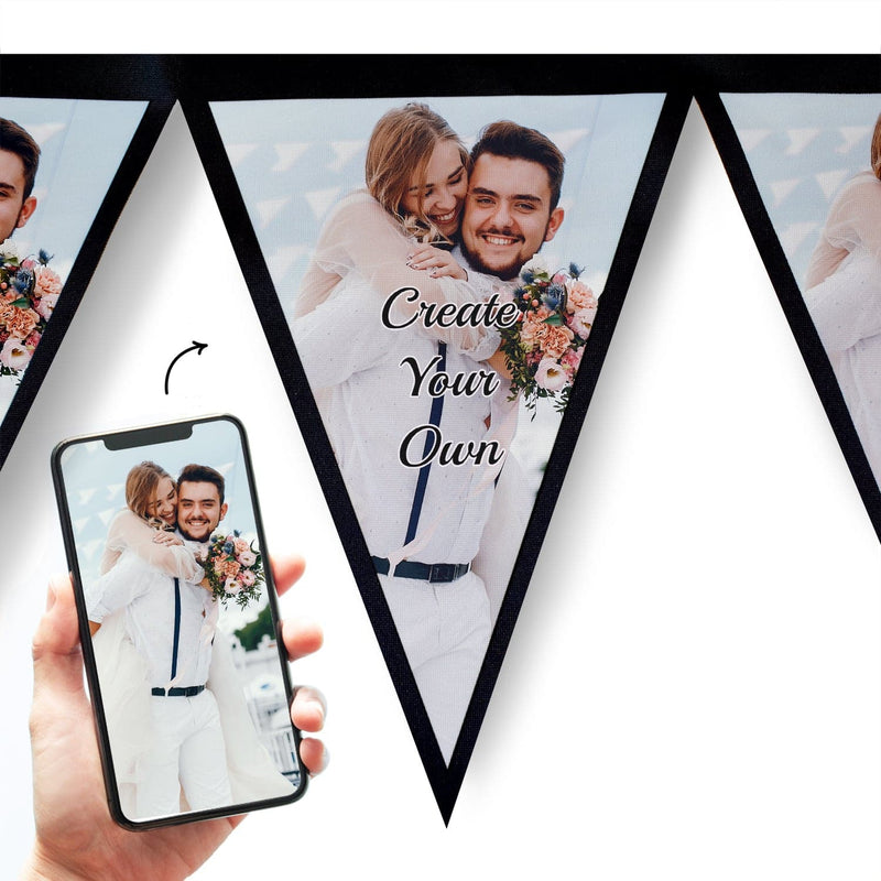 Personalised 3m Fabric Photo Bunting | Create Your Own! | UK