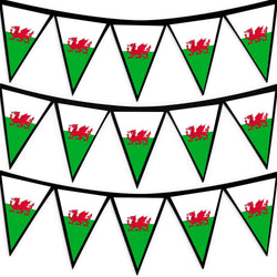 Personalised Welsh Flag - 3m Fabric Photo Bunting 