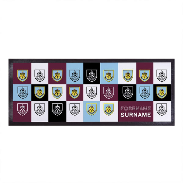 Burnley FC - Chequered Personalised Bar Runner - Officially Licenced