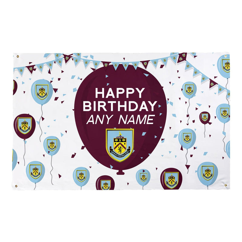 Burnley FC Birthday Balloons Banner