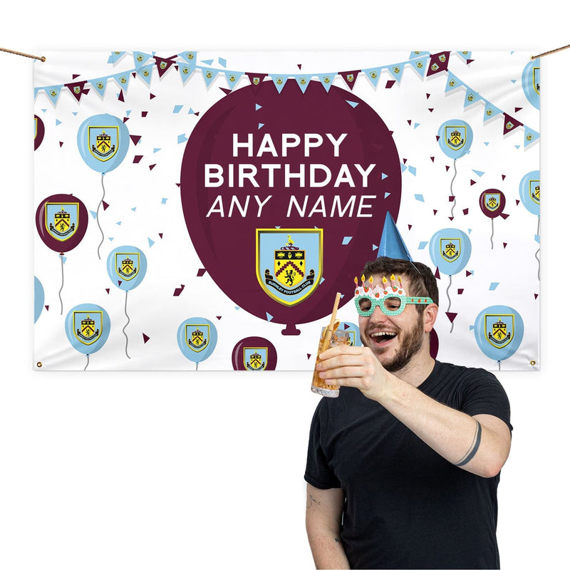 Burnley FC Personalised Birthday Banner