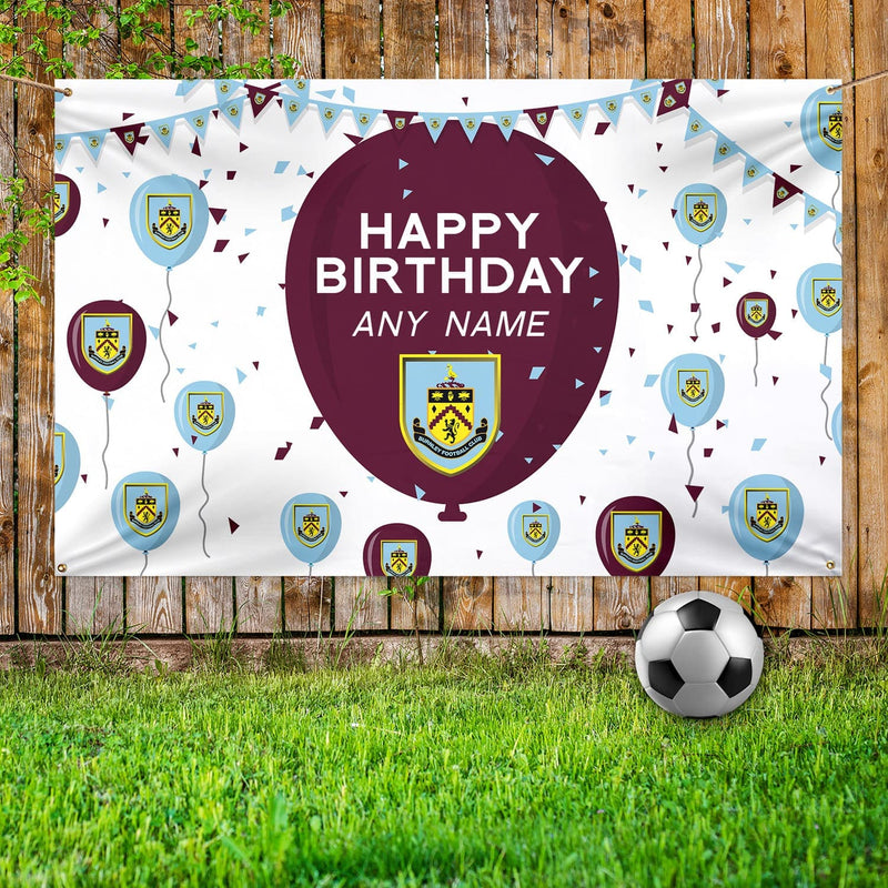 Custom Fabric Football Birthday Banner Burnley FC