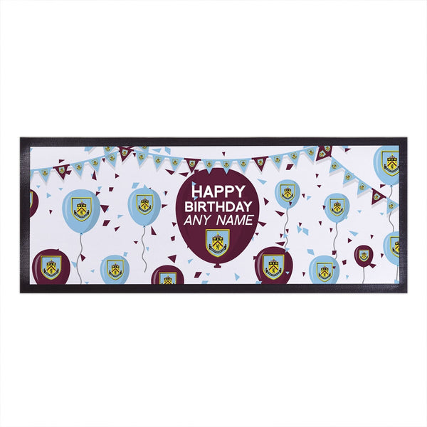 Burnley FC - Balloons Personalised Bar Runner - Officially Licenced