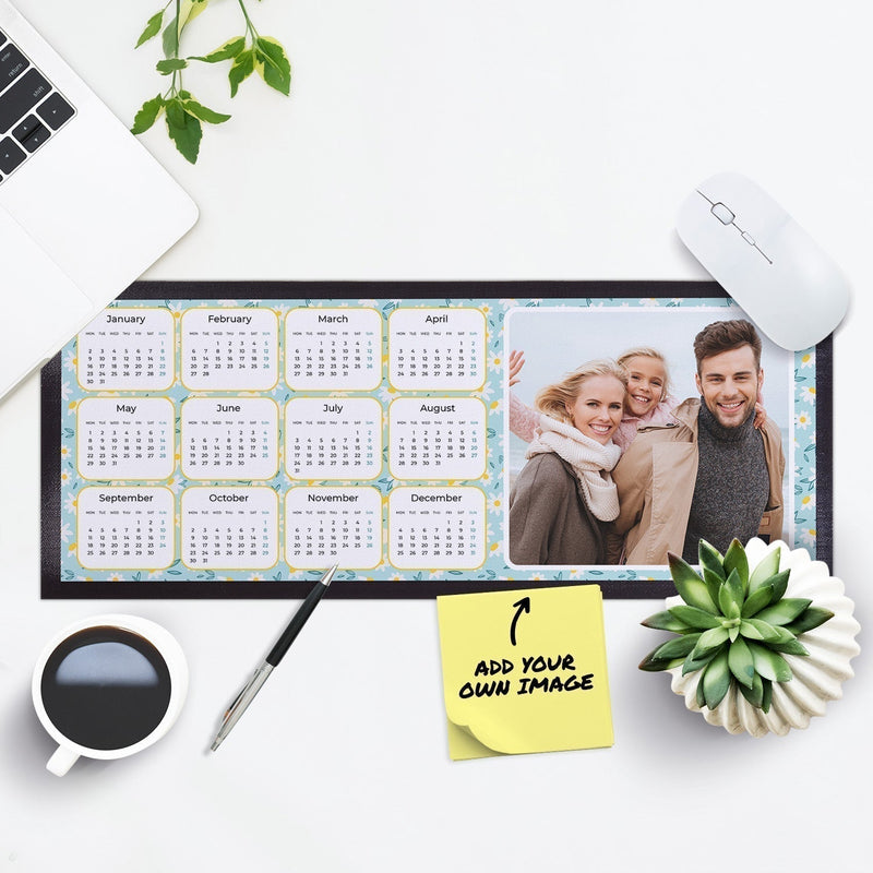 Floral Desk Matt With Calendar 2023