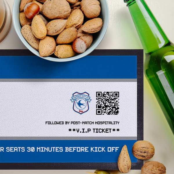 Cardiff City FC - Football Ticket Personalised Bar Runner - Officially Licenced