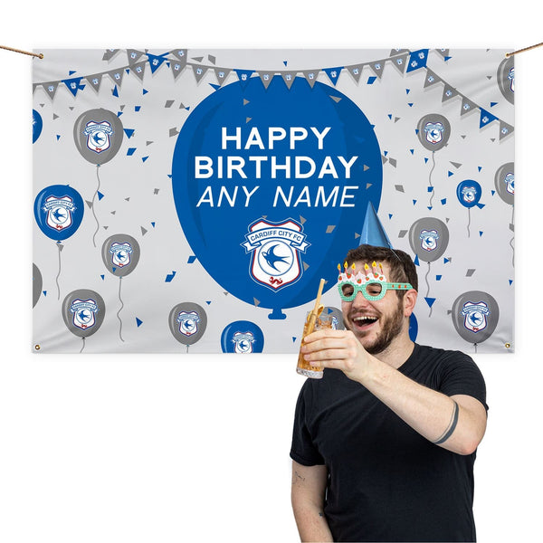 Cardiff City FC Football Gifts Personalised Banner