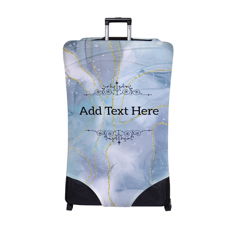 Blue Sparkle Marble Print - Personalised Text CaseSkin