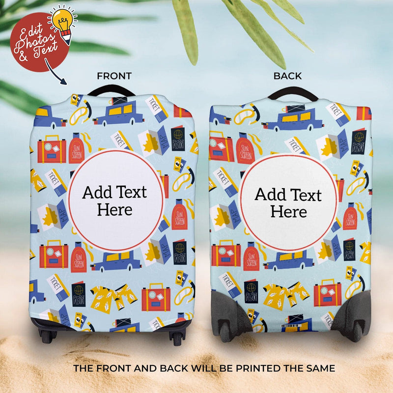 Travel Icons - Personalised Text CaseSkin