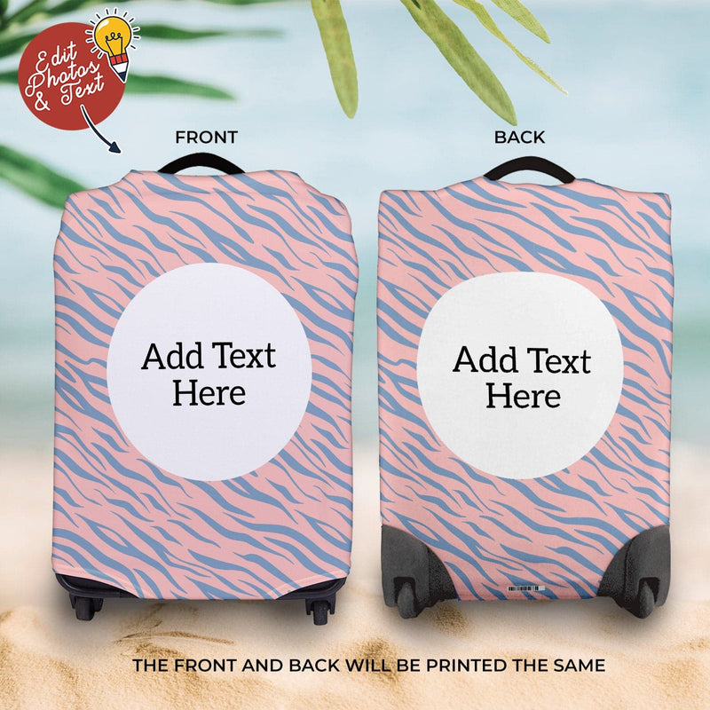 Pink Zebra - Personalised Text CaseSkin