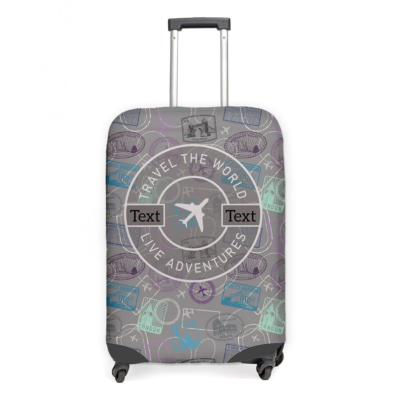 Travel The World - Stamps - Personalised Text CaseSkin