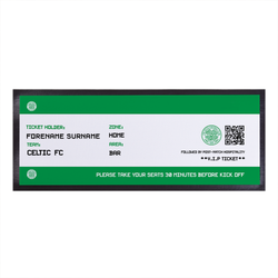 Celtic FC - Football Ticket Personalised Bar Runner - Officially Licenced