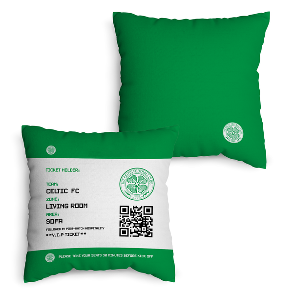 Celtic FC - Football Ticket 45cm Cushion - Officially Licenced