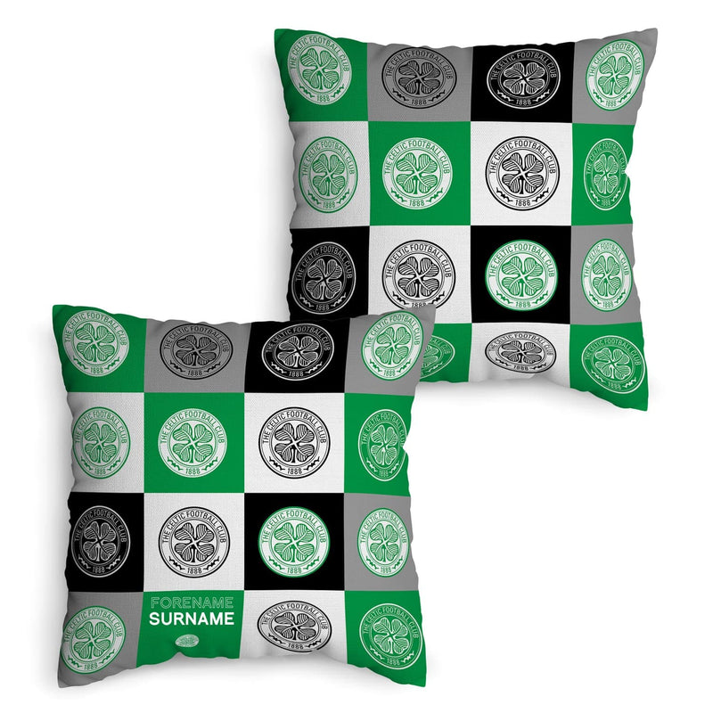 Custom Chequered Celtic FC Cushion