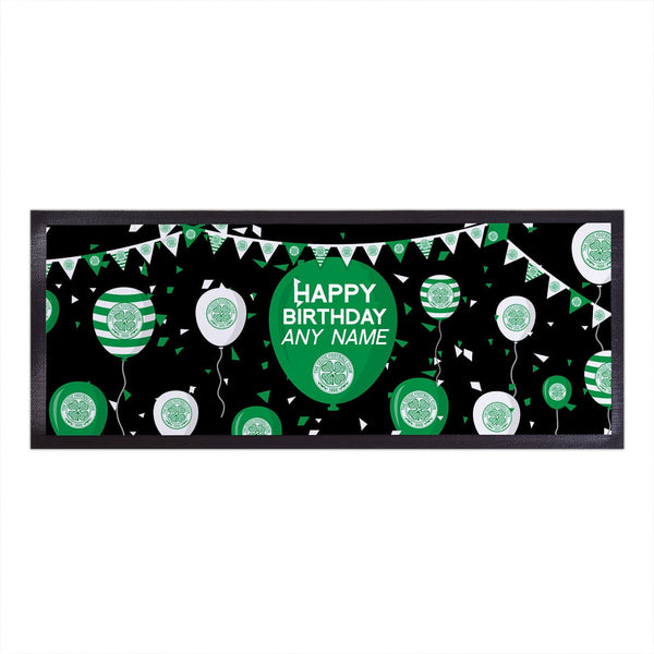 Celtic FC - Balloons Personalised Bar Runner - Officially Licenced