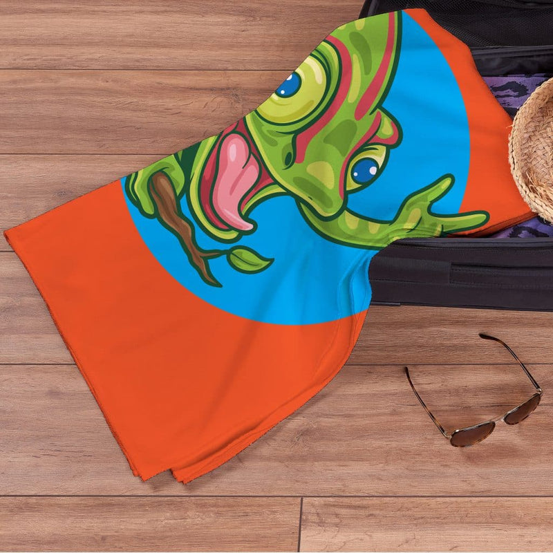 Personalised Beach Towel - Chameleon