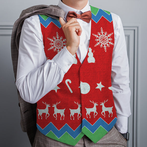 Cheesy Christmas Jumper - Novelty Costume Fancy Dress Waistcoat ( 4 sizes available )
