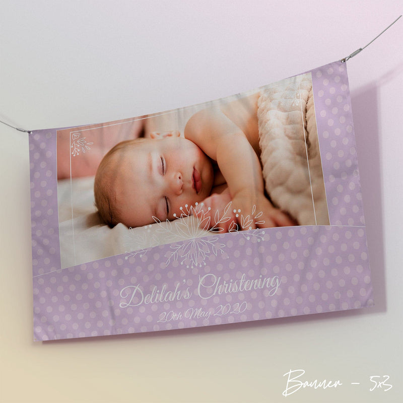 Pink Fabric Photo Banner
