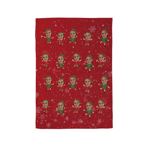 Christmas Elf - Add a Face - Tea Towel