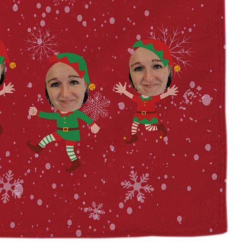 Christmas Elf - Add a Face - Tea Towel