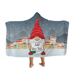 Christmas Gnome - Hooded Blanket - Kids