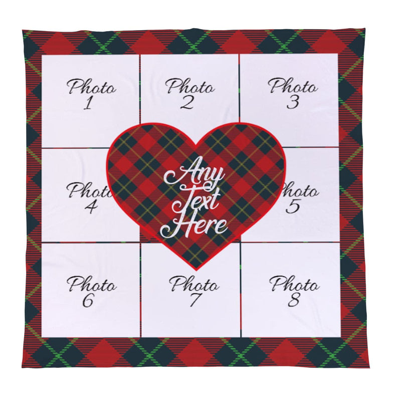 Tartan Picture Collage Blanket Christmas Gift