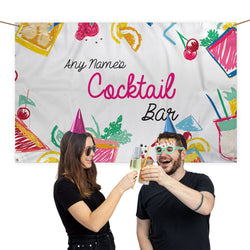 Personalised Home Cocktail Bar Banner