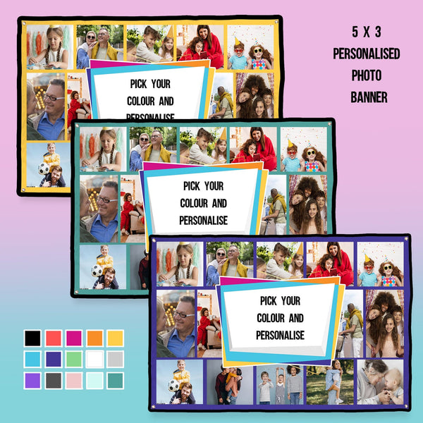 Any Occasion Photo Banner - Edit Text And Colour- 5FT X 3FTAny Occasion Photo Banner - Edit Text And Colour- 5FT X 3FT