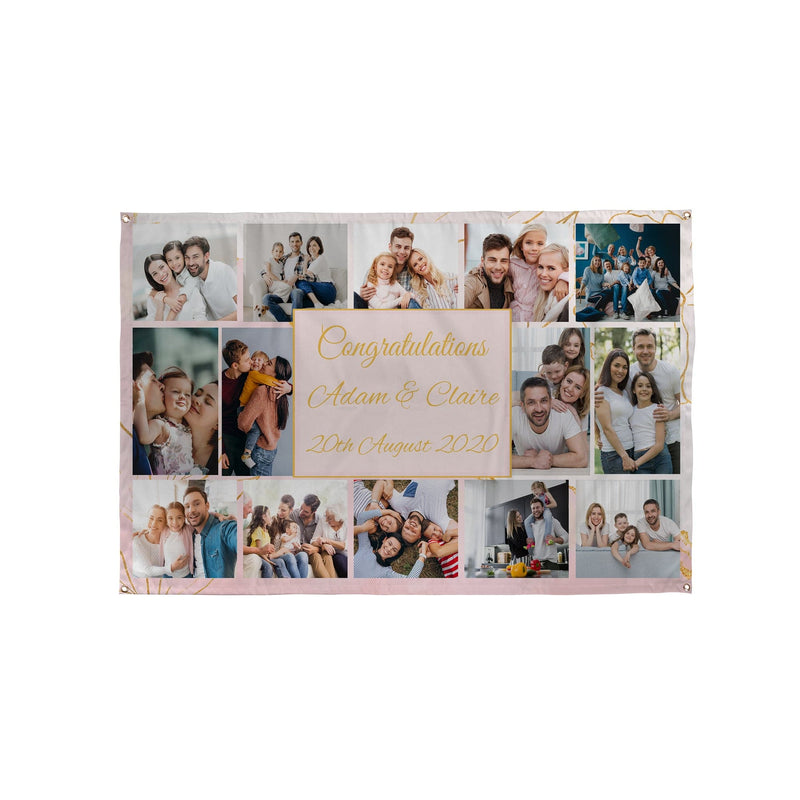Personalised Photo BannerPersonalised Any Text - Rose Gold - Photo Banner 5ft x 3ft