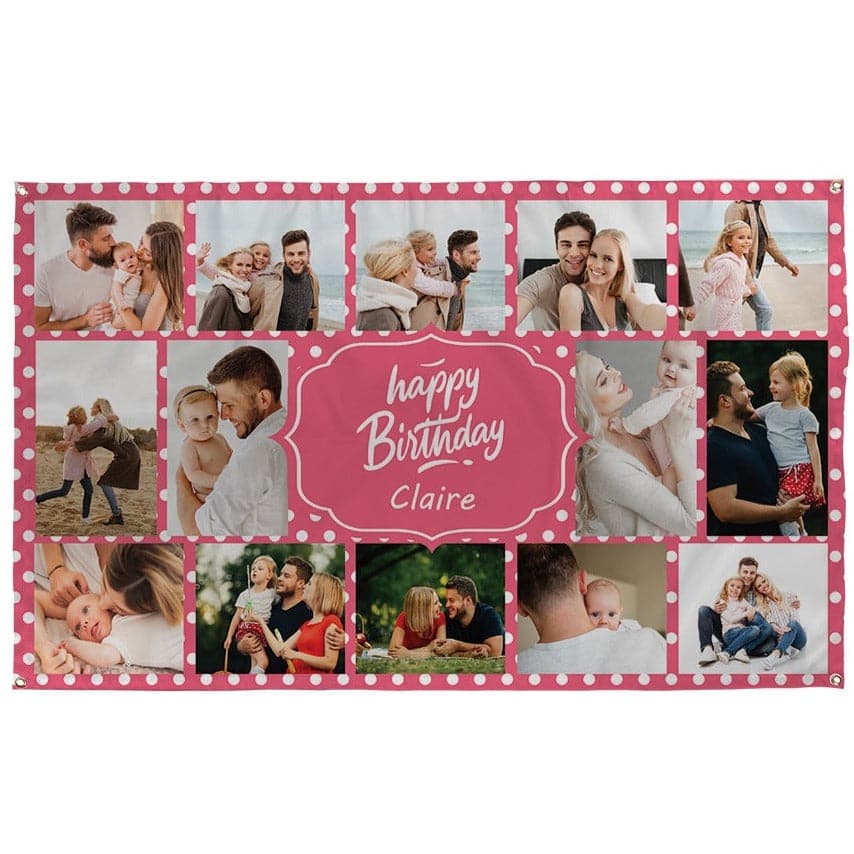 Personalised Happy Birthday BannerHappy Birthday Banner - Any Name - 5ft x 3ft