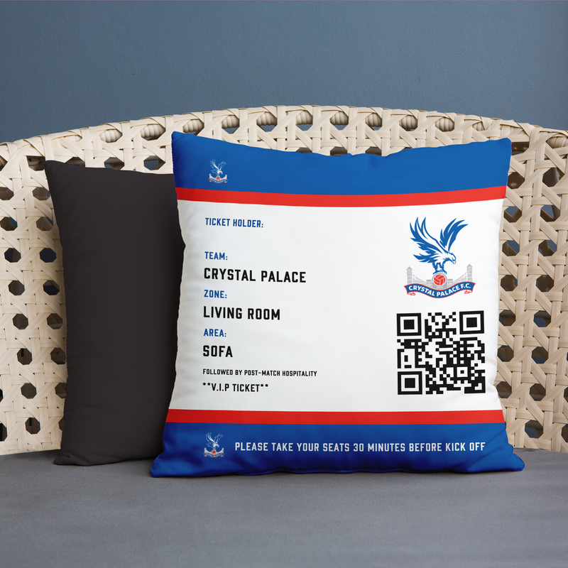Crystal Palace FC - Football Ticket 45cm Cushion - Officially Licenced