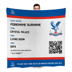 Crystal Palace FC - Football Ticket Fleece Blanket - Officially Licenced