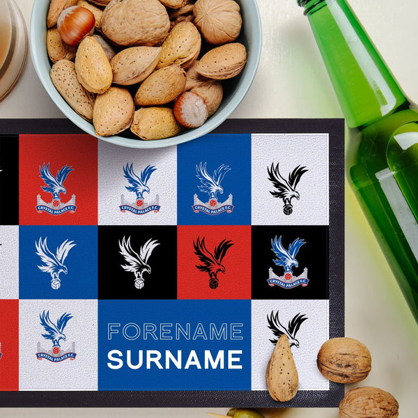 Crystal Palace FC - Chequered Personalised Bar Runner - Officially Licenced