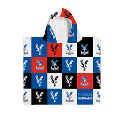 Crystal Palace FC - Chequered Kids Hooded Towel - Officially Licenced