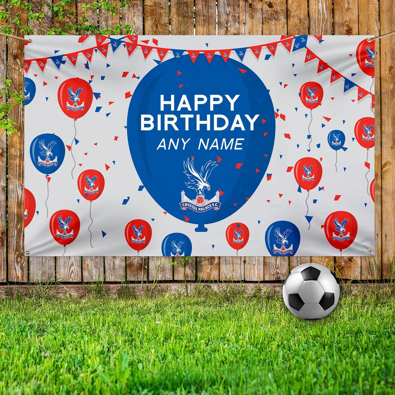 Personalised Football Gifts Fabric Banner Crystal Palace FC