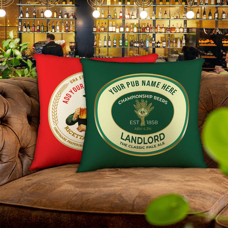 Beer Brand Inspired - Landlord - 45cm or 61cm Showerproof Outdoor Pub Cushion