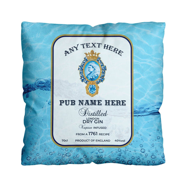 Gin Brand Inspired - Dry Gin - 45cm or 61cm Showerproof Outdoor Pub Cushion
