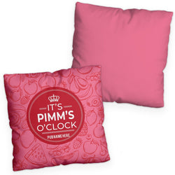 Drinks Brand Inspired - Pink Pimm's O'clock - 45cm or 61cm Personalised Pub Cushion