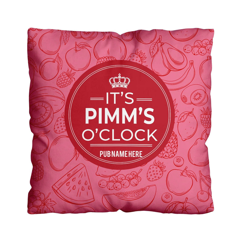 Drinks Brand Inspired - Pink Pimm's O'clock - 45cm or 61cm Showerproof Outdoor Pub Cushion