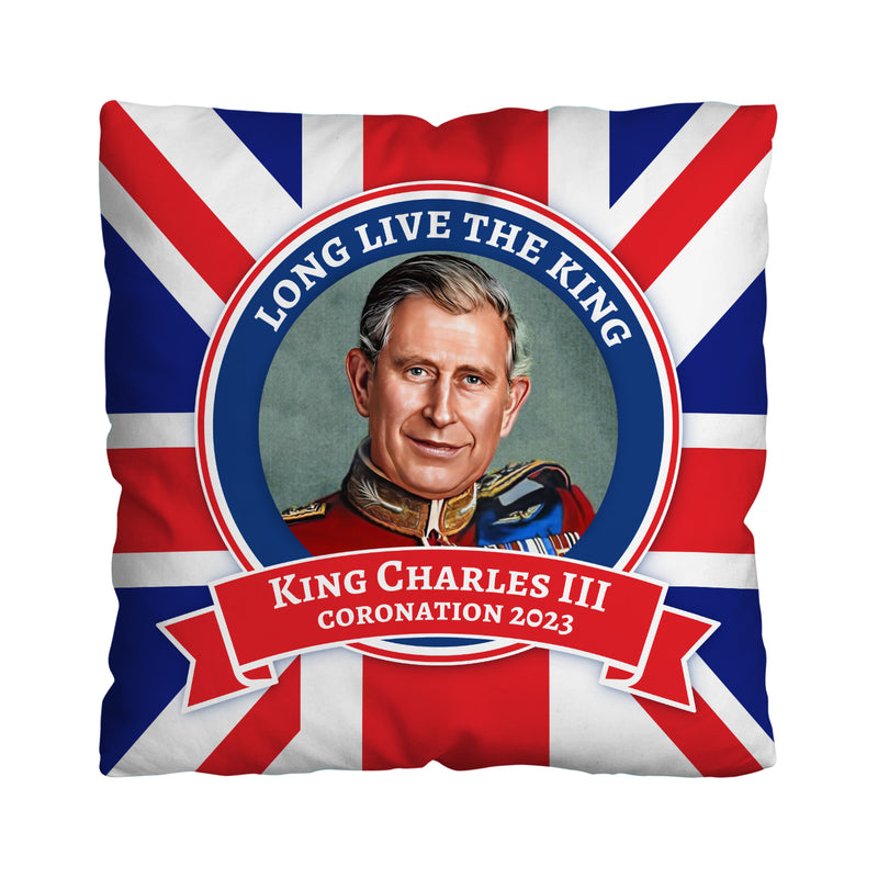 King Charles Coronation - Union Jack - 45cm Square Cushion