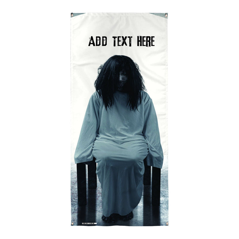 Personalised Text - Ghost Lady - Halloween Door Banner