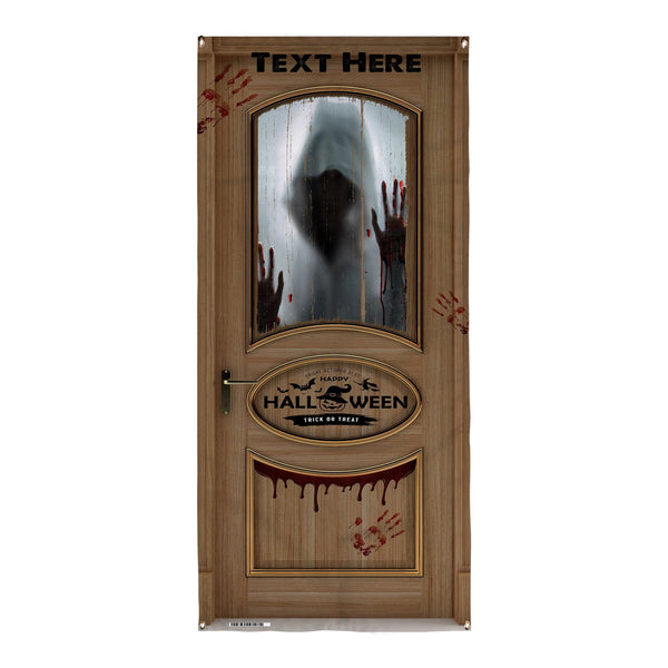 Personalised Text - Demon Door - Halloween Door Banner