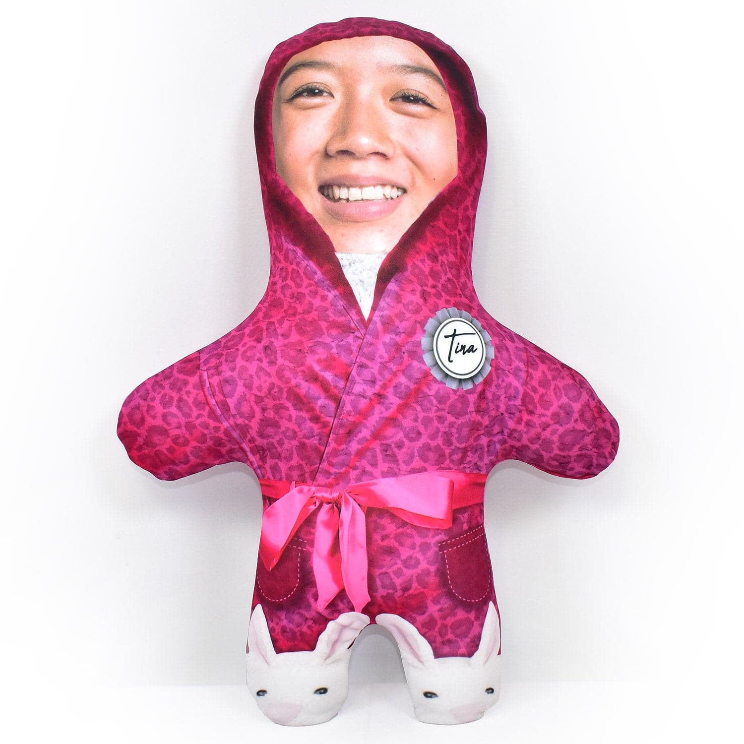 Fluffy Pink Dressing Gown - Personalised Mini Me Doll