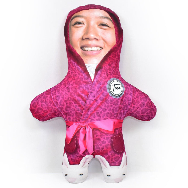 Fluffy Pink Dressing Gown - Personalised Mini Me Doll