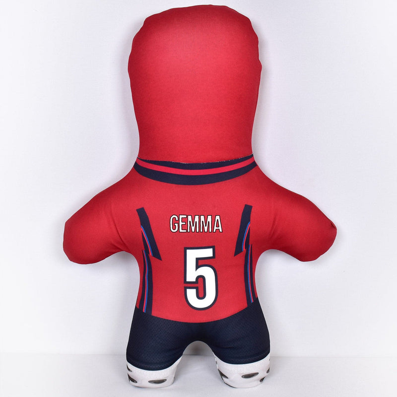 England Kit - Red - Add Your Name And Number - Personalised Mini Me Doll