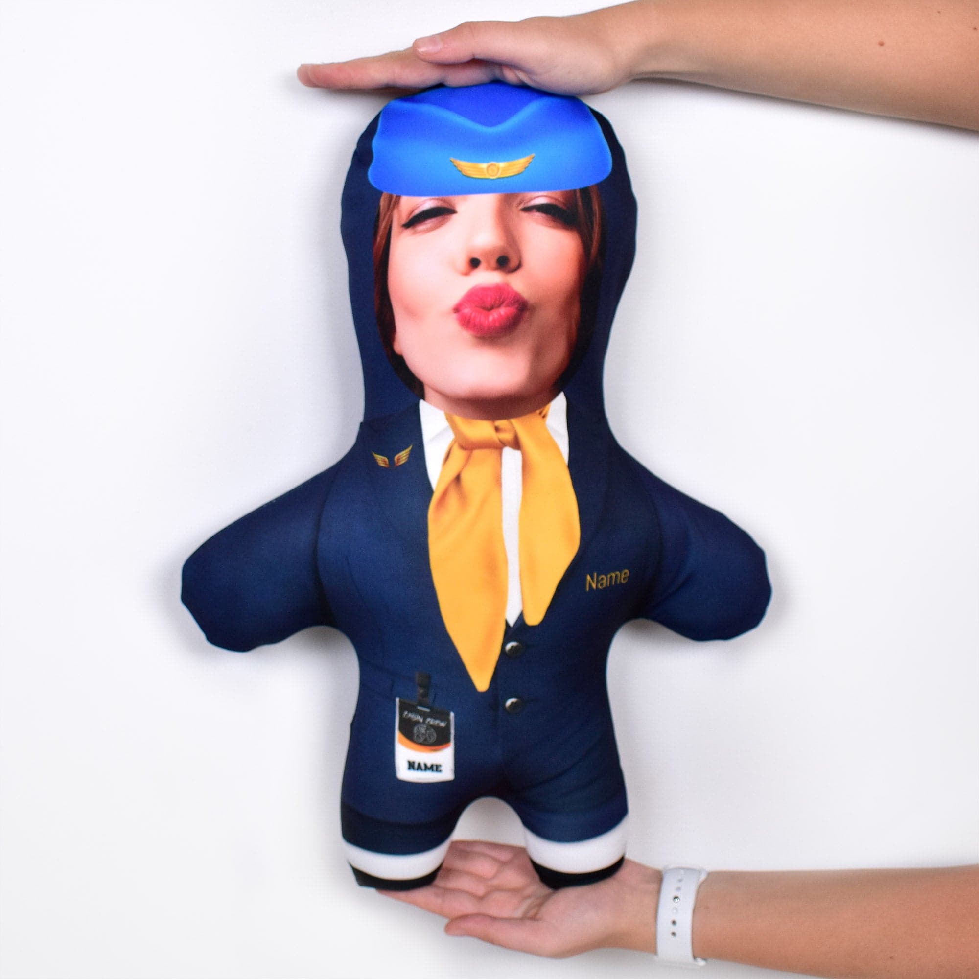 Cabin Crew - 3 Scarf Options - Personalised Mini Me Doll