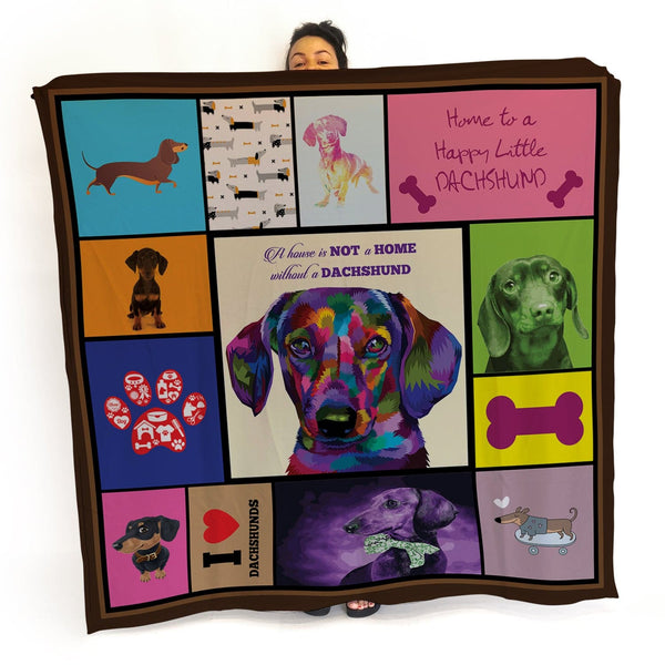 Dachshund - Colourful Pet Blanket