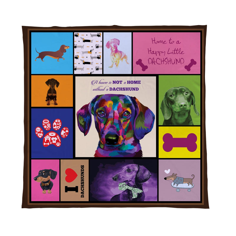 Dachshund - Colourful Pet Blanket
