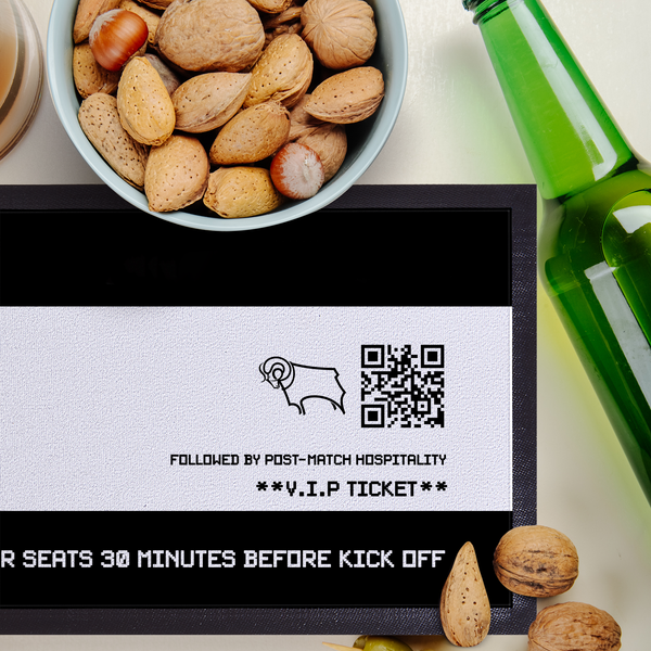 Derby County - Football Ticket Personalised Bar Runner - Officially Licenced