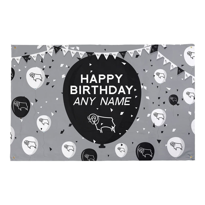 Personalised Football Gifts Balloons Banner Derby County